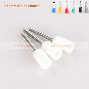 

1000pcs/bag Orange/White Insulated Wire Ferrules For 0.5mm2, 22 AWG Wire 10mm of Pin Length E0510 Connection Copper Terminal
