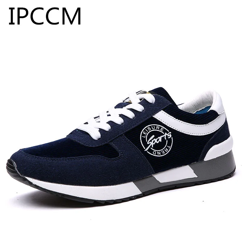 

IPCCM 2019 Velvet High Quality Casual Men's Sports Spring And Autumn Walking Patchwork Front Straps Comfortable Men's Shoes