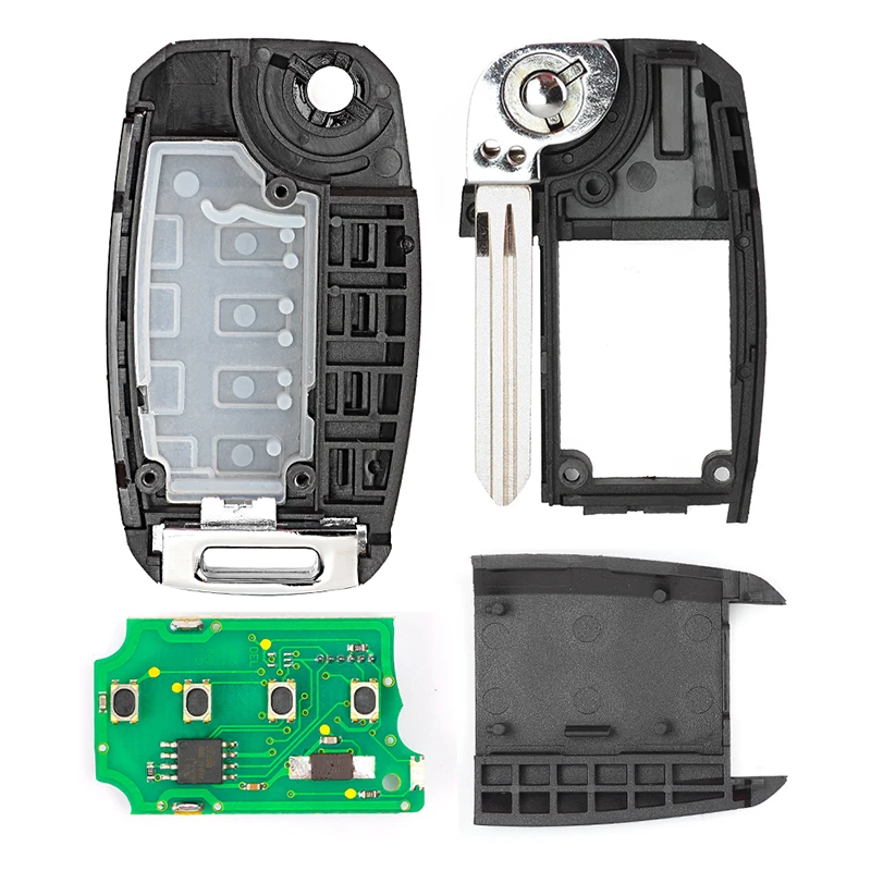KEYECU 433 МГц 4D60 чип P/N: 95430 A7101 FCC: OKA 870T(YD TP) обновленная Складная 4 кнопочная флип карта