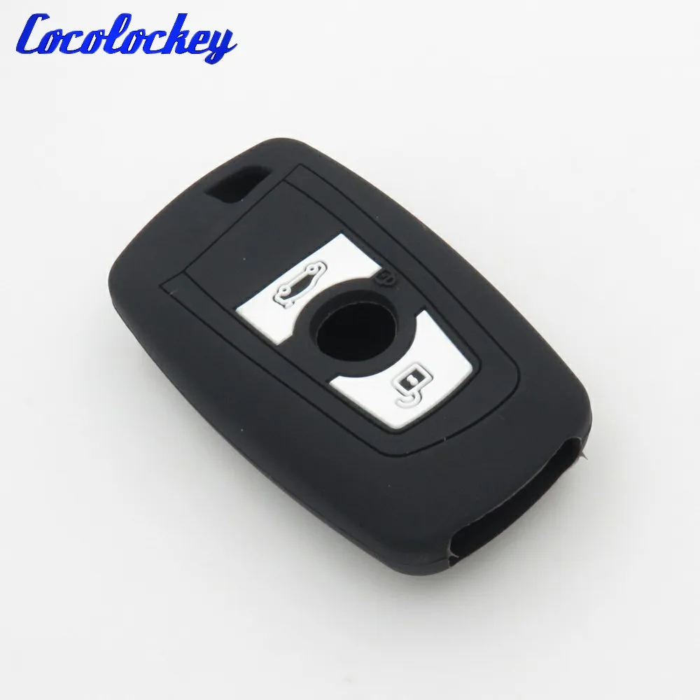 Cocolockey силиконовый чехол для ключа брелок 3 кнопки Подходит BMW 5 7 серии X1 X3 X4 X5 X6