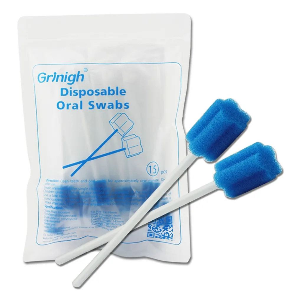 300xDisposable Dental Oral Swabsticks Consumable Medical Foam Swabs