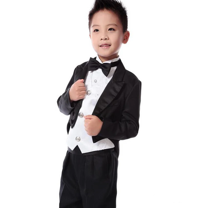Online Shop 2019 Black Tailcoat Boys Wedding Suits Prince Baby Boy