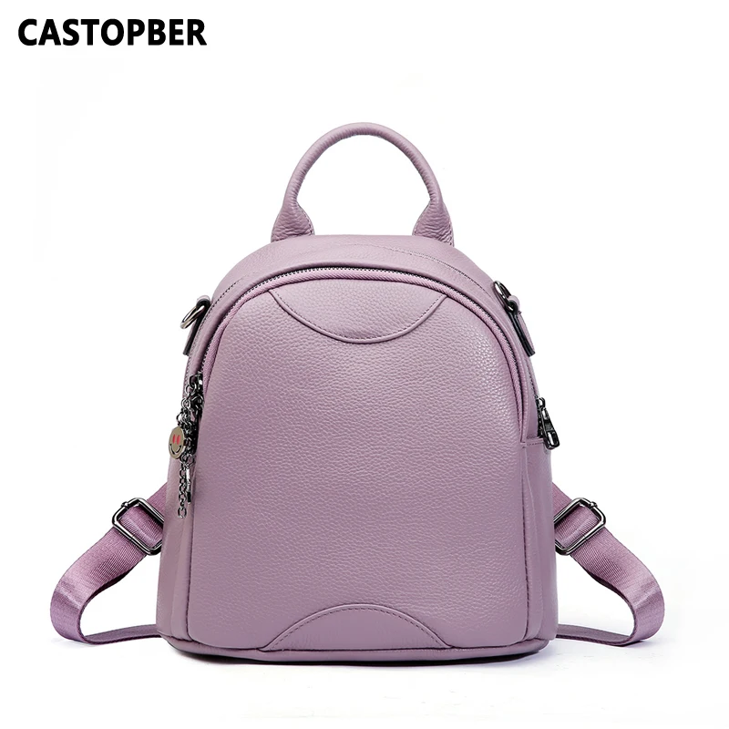 

Women Backpacks 2018 Korean Style Fashion Cow Genuine Leather Ladies Backpack Shoulder Bag Korean Version High Quality Famous