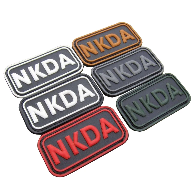 

Military NKDA PVC LOGO Hook Loop Patch Back Morale Patches Tactical Emblem Applique Combat Badges