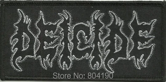 

3.9" Deicide Music Band Heavy Metal Woven IRON On Patch APPLIQUE Rock Punk Badge scrapbooking accessories