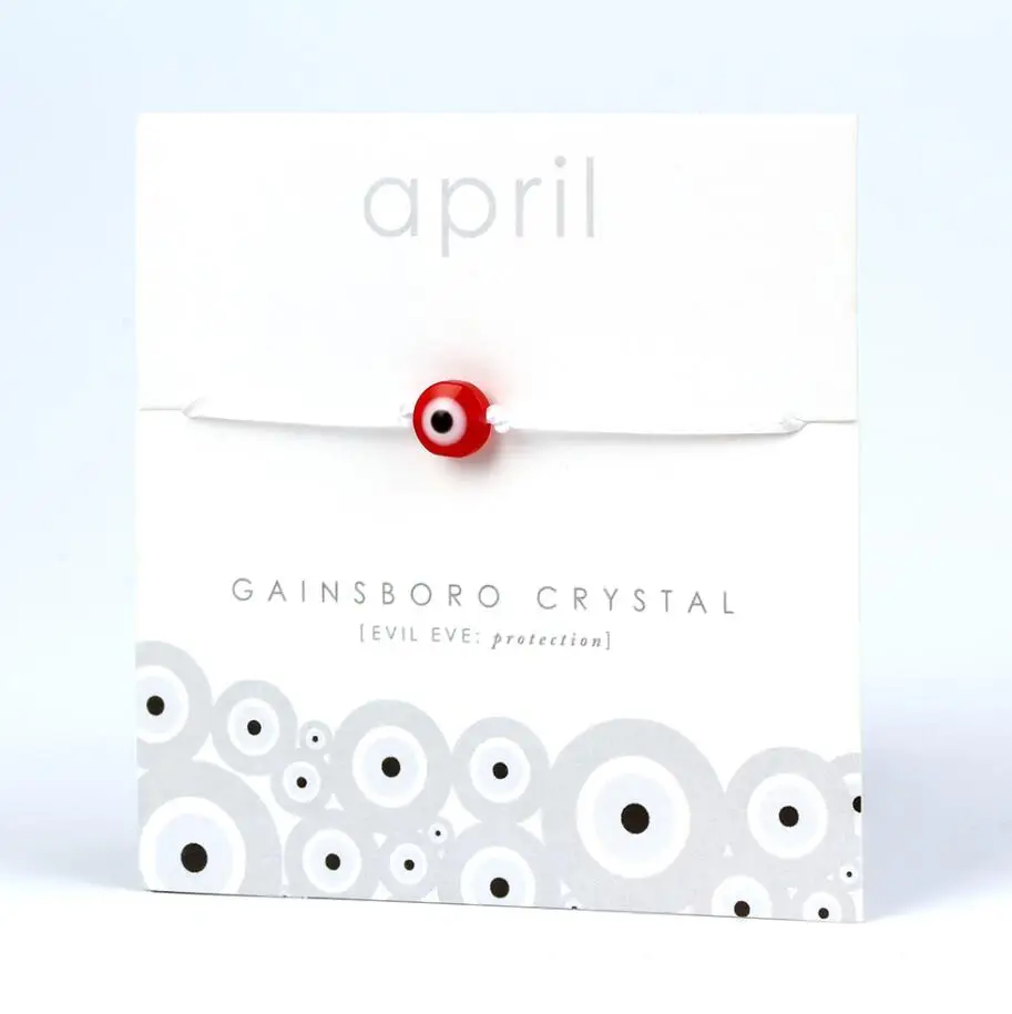 Счастливый глаз 12 месяцев сглаза браслет желаний браслет карта красочный браслет из бисера для женщин девушек мужчин подарок CN268 - Окраска металла: April