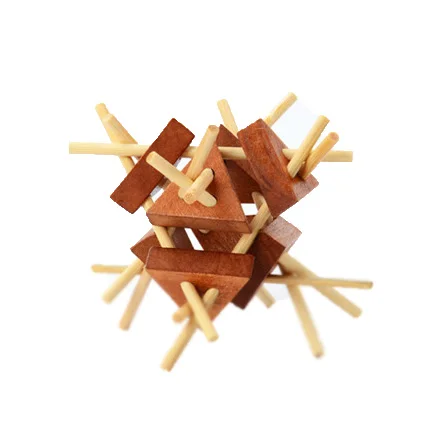 

Chanycore Baby Learning Educational Wooden Toys 3D Puzzle Kong Ming Luban Lock Cube Brain Teaser sejc Kids Gifts 4232