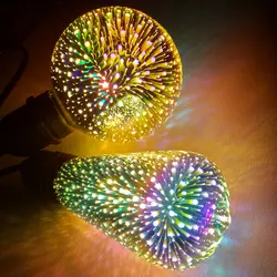 3D красочные фейерверки светодиодный лампы личность инженерно источник света Cafe светлый праздник рождественские украшения свет E27 Лам