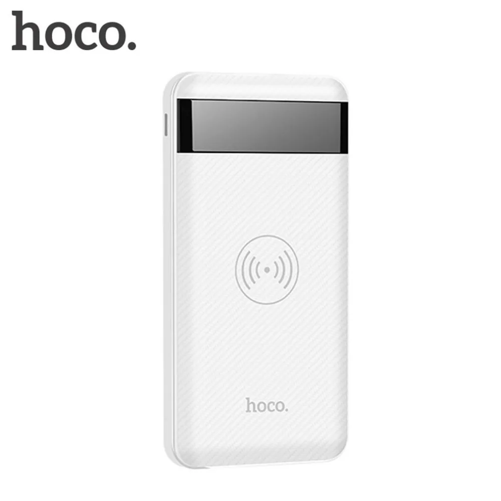 HOCO power bank 10000 мАч, портативное зарядное устройство для быстрой зарядки, двойной USB, беспроводное зарядное устройство для мобильного телефона, внешний аккумулятор