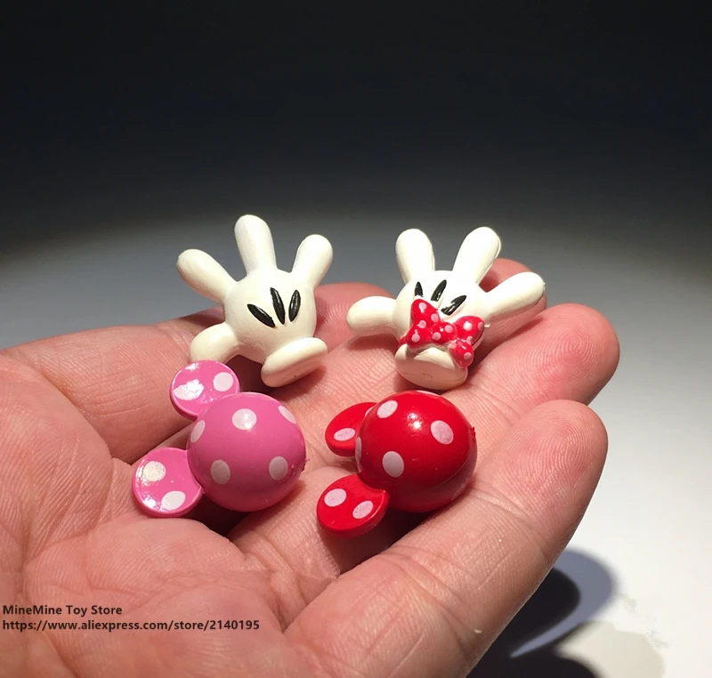 

ZXZ Mickey Mouse Minnie 2cm 4pcs/set Model Anime Doll PVC Action Figures Accessories Figurines Toys For Kid Gift Children Toy