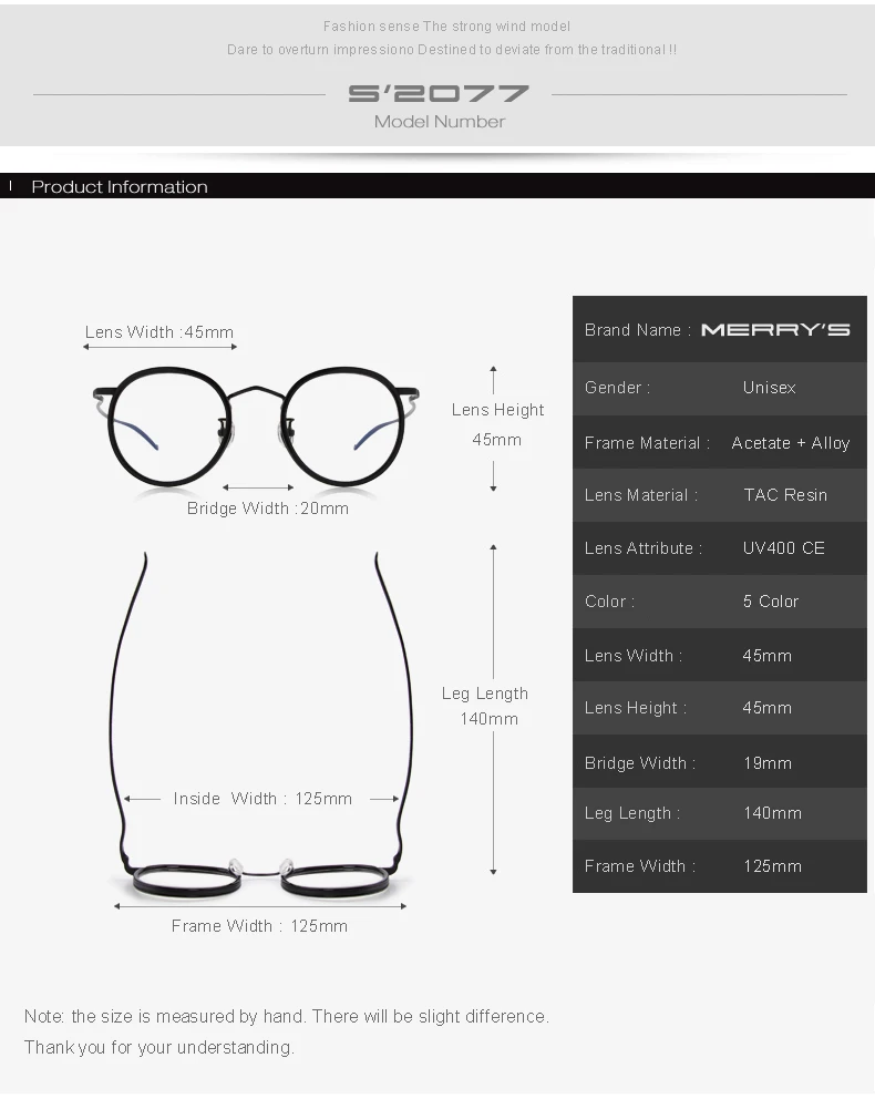 MERRYS дизайнерская Мужская/Женская Ретро оптическая оправа очки радиационные очки S2077