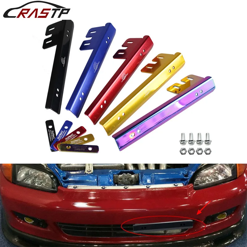 RASTP-Алюминиевый автомобильный Стайлинг материал легко установить номерной знак рамка для Honda Civic RS-BTD015