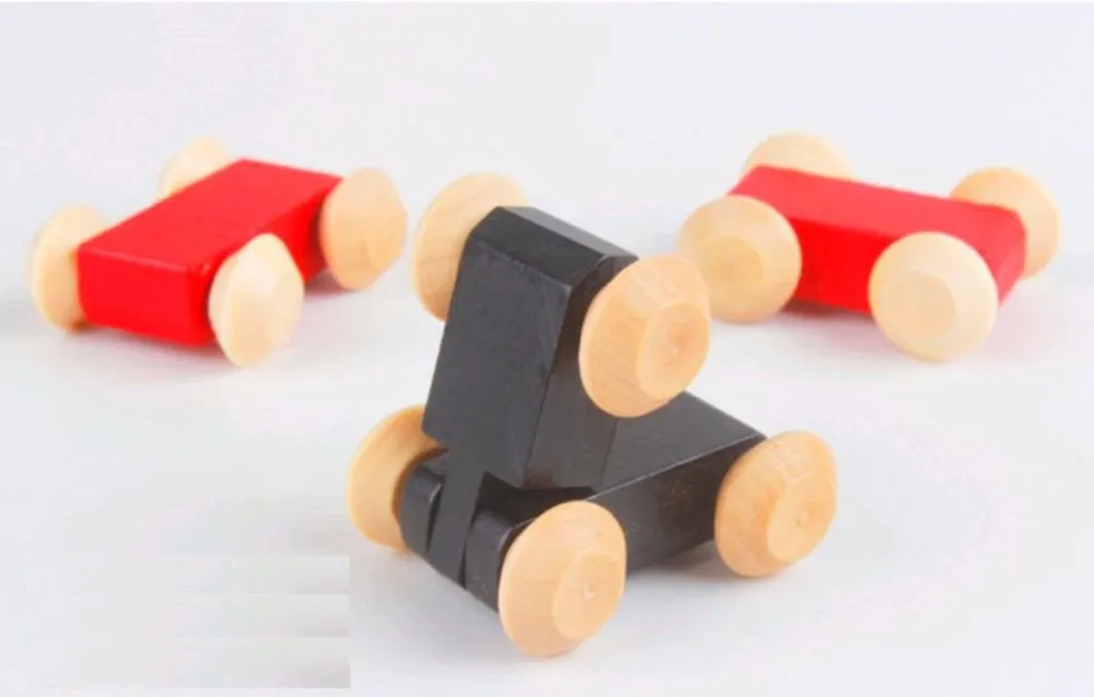 Развивающие деревянные Игрушечные лошадки деревянная игрушка скольжение автомобиля трек яблоня ребенку игрушку Раннее детство