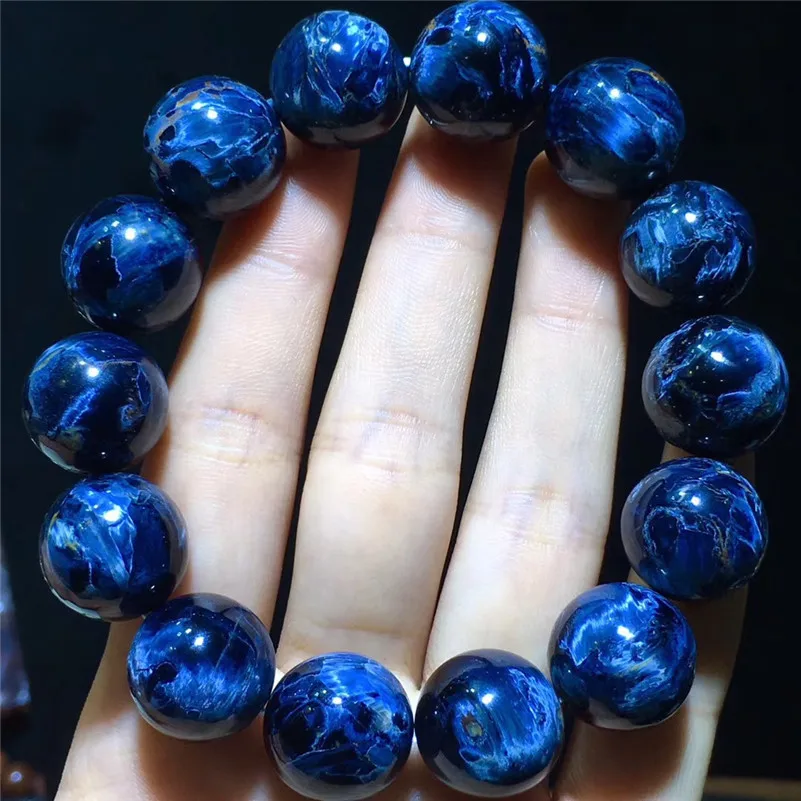 16,8 мм натуральные браслеты из цветных камней для женщин и мужчин юбилей растягивающийся Кристальный круглый бижутерия бисерный браслет