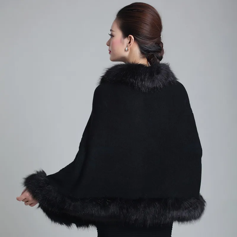 faux fur black sweater