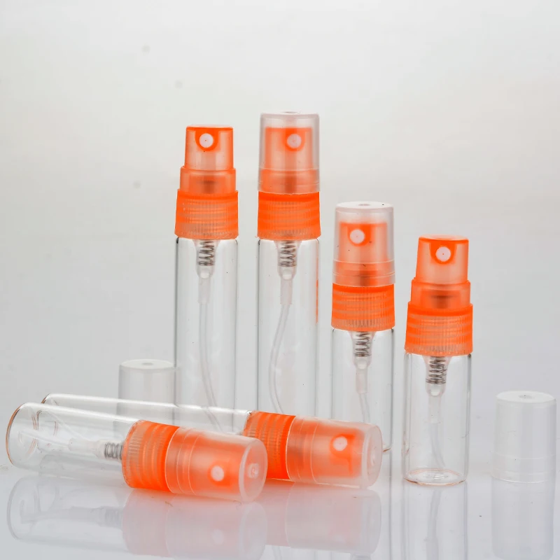 6 шт./лот 5 мл оранжевый Заправляемый спрей бутылка для духов Портативный Contenitori Cosmetici Vuoti с пластиковым насосом