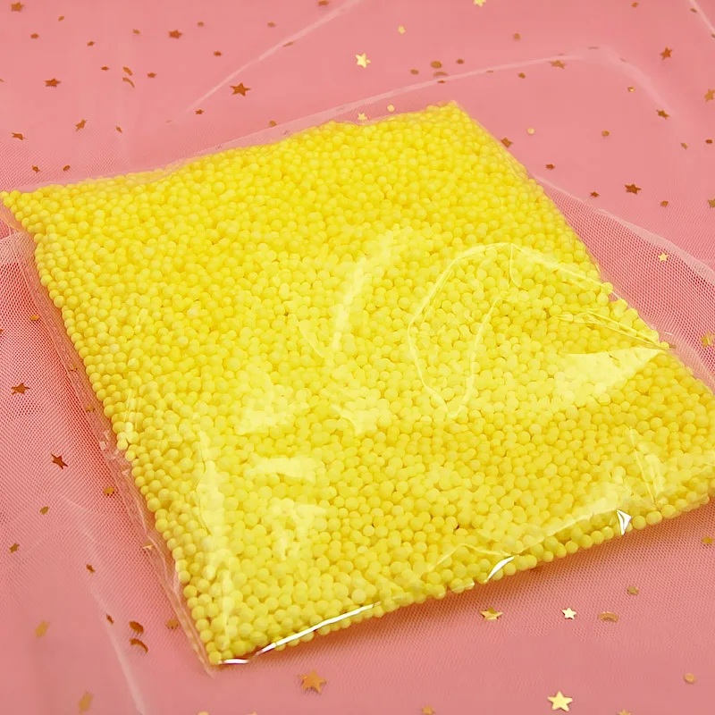 DIY мягкие пушистые слизи мини хрустальные бусины разных цветов пенополистирол пенопластовый наполнитель шарики поделки