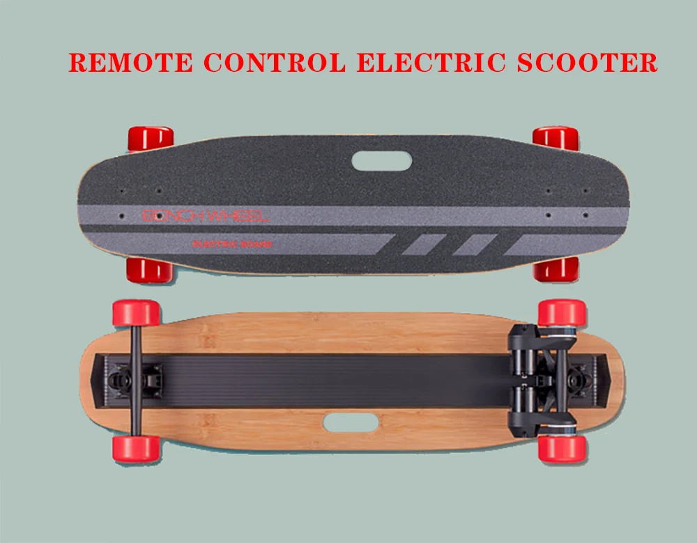 Perfect Wireless Remote Control Electric Skateboard Conversion Kit 1800W Double Drive Closed Motor Skateboard Power Bridge Whole 3