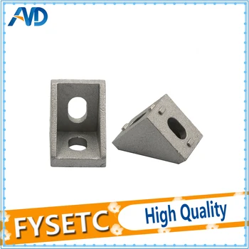 

20pcs/lots 2020 Corner Fitting Angle Aluminum 20 x 20 L Connector Bracket Fastener Match Use 2020 Industrial Aluminum Profile