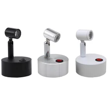 3W светодиодный светильник с картинкой, Настольный светильник, светильник с питанием от батареи, кнопка включения/выключения, корпус серебристый/черный/белый