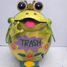 Железный лягушка мусорное ведро животное садовые Статуэтки Скульптура искусство импортные товары простое современное садовое украшение на открытом воздухе