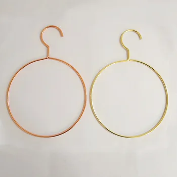 

Round Ring Clothes Scarf Storage Rack Rose Gold Hanger Tie Garment Towel Holder for Bedroom Closet