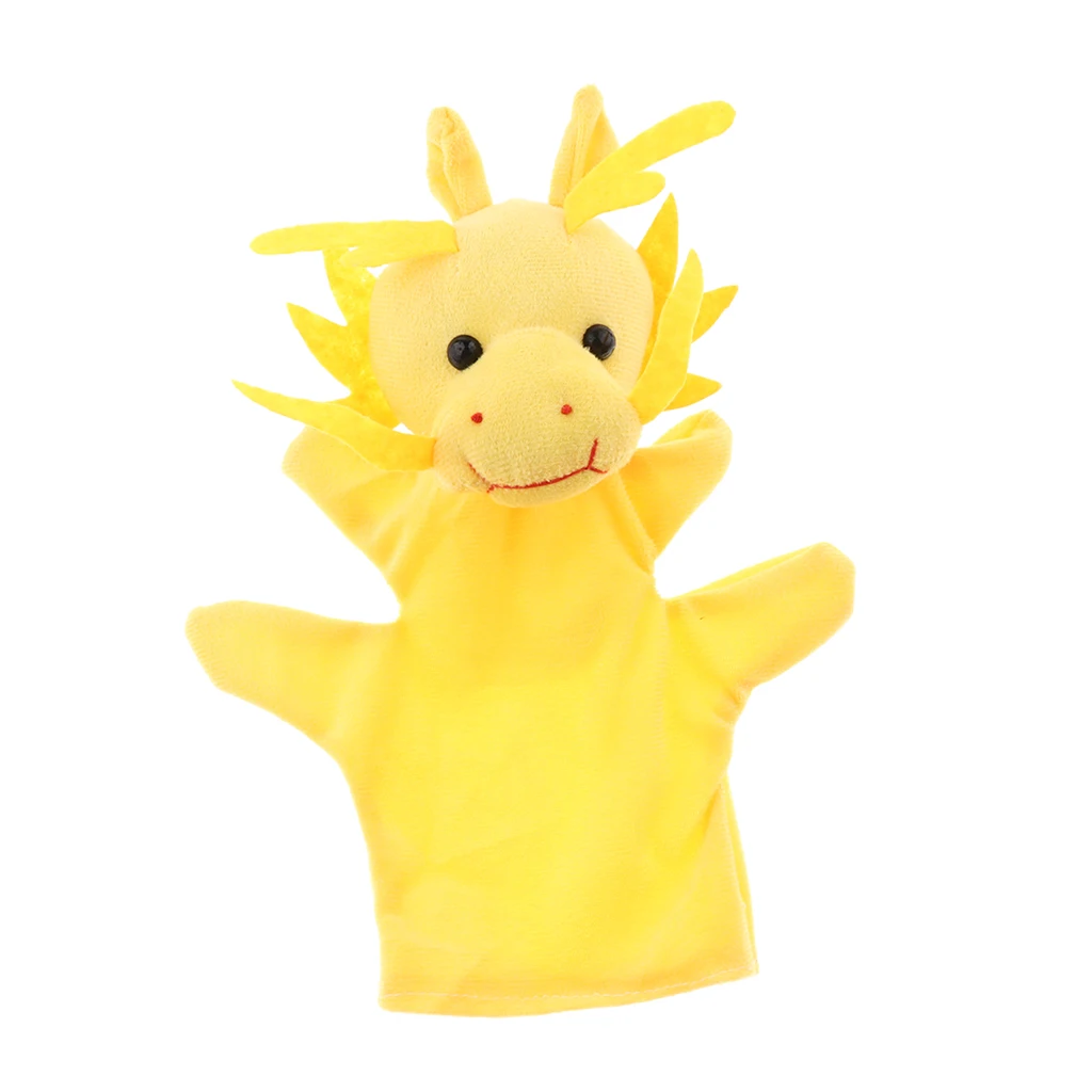 11 Kinds Big Hand Puppet Animal Plush Doll  9 Inch Soft Hand Puppets Imaginative Play Toy Kids Adults Party Favors Birthday Gift