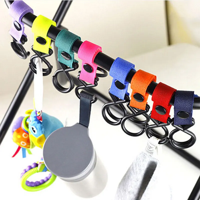 UNIKIDS 5Pcs/Lot New Plastic Stroller Cup Holder Pram 2 Hooks Nylon