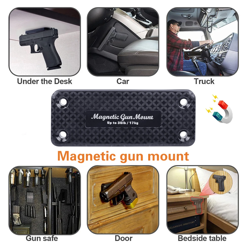 36lbs Magnetic Gun Holder Holster Gun Magnet Pistol Rifle