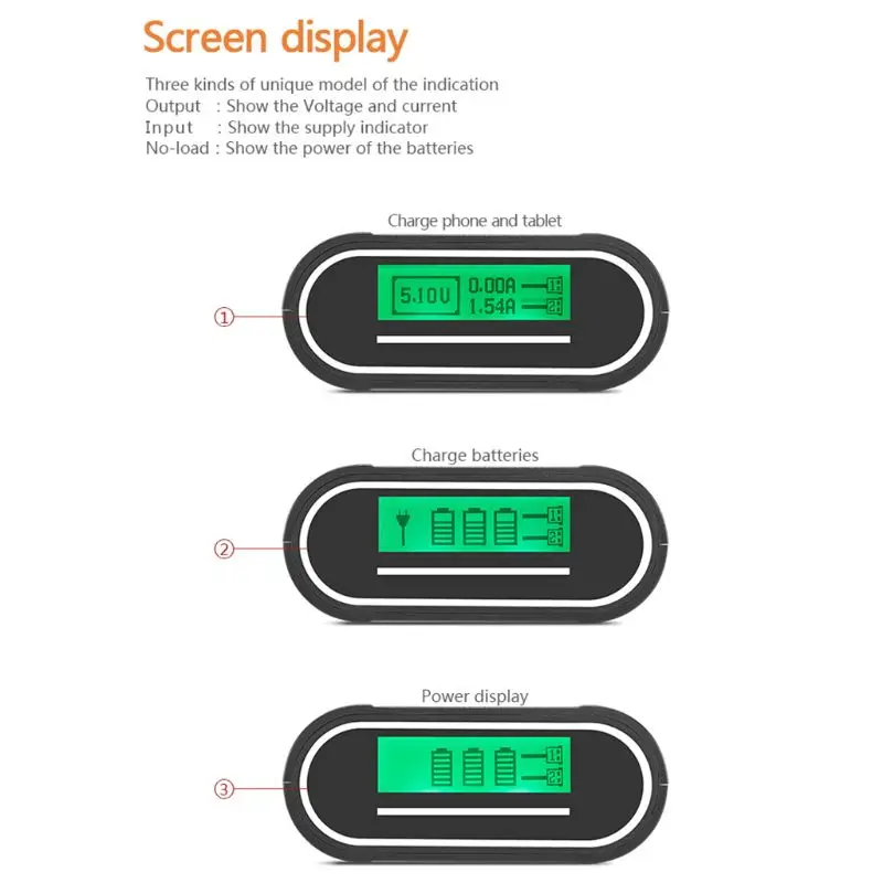 Зарядное устройство для аккумулятора антиобратное двойной микро-usb интерфейс 18650 литий-ионные аккумуляторы коробка для хранения для iPhone iPad samsung Xiaomi huawei