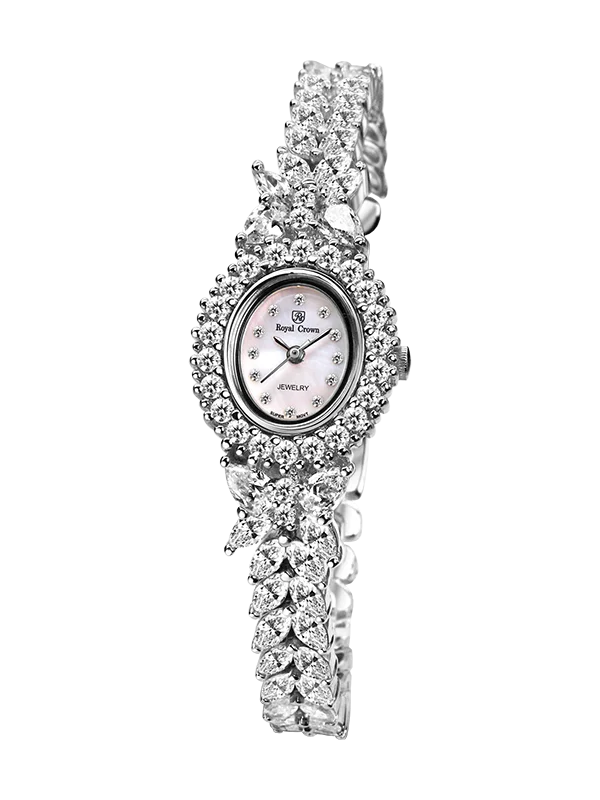 

Royal Crown Jewelry Watch 2527B Italy brand Diamond Japan MIYOTA platinum Europe ladies high quality womens relogio feminino