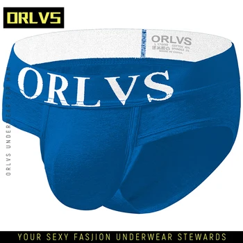 

ORLVS Sexy Men Underwear Cueca Masculina Slip Underwear Mens Underpants Cotton Bikini Men Ropa Interior Hombre OR127