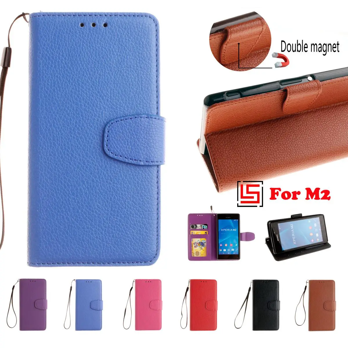 PU Leather Lather Flip Wallet Stand Phone Mobile Case carcasa Cover Bag