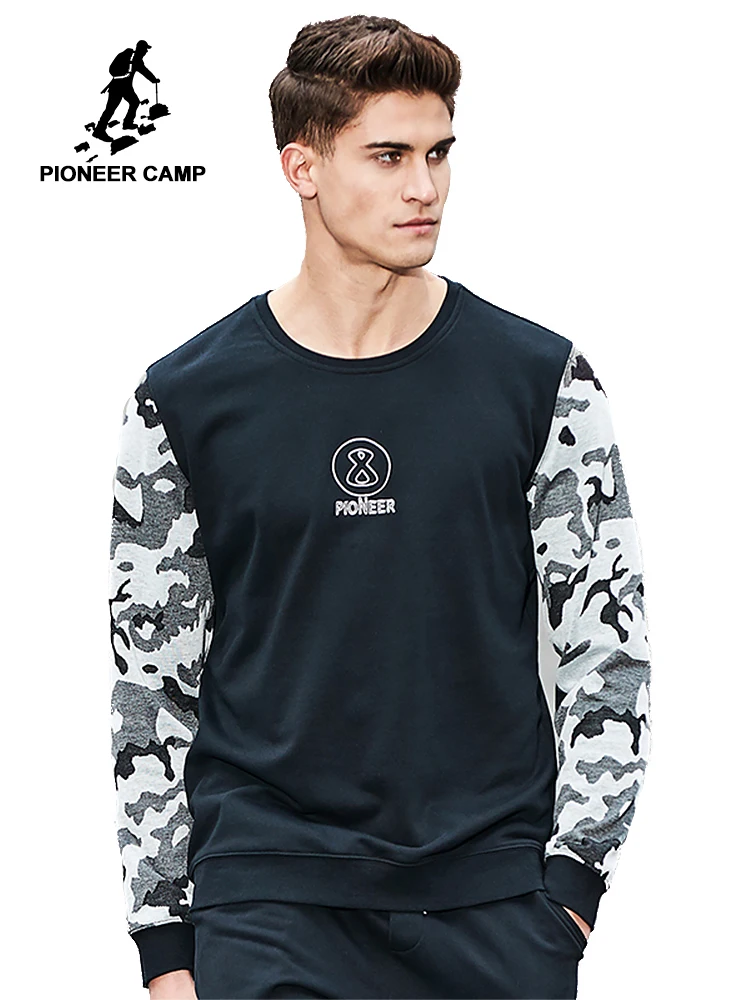 

Pioneer Camp New Spring hoodies men brand clothing patchwork Camouflage sweatshirt male top quality fashion tracksuit AWY701057