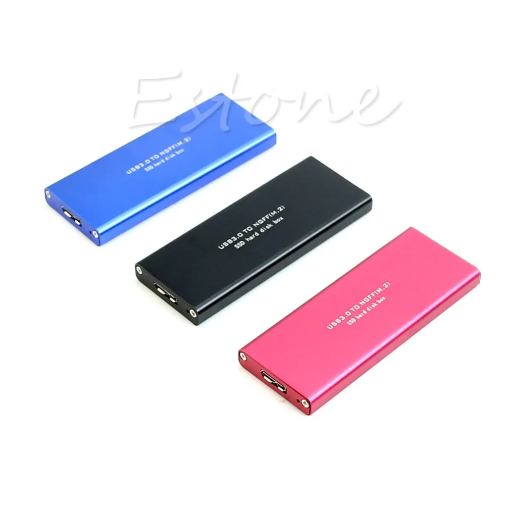

USB 3.0 to M.2 NGFF B Key SSD Adapter Card External Enclosure Case Cover Box