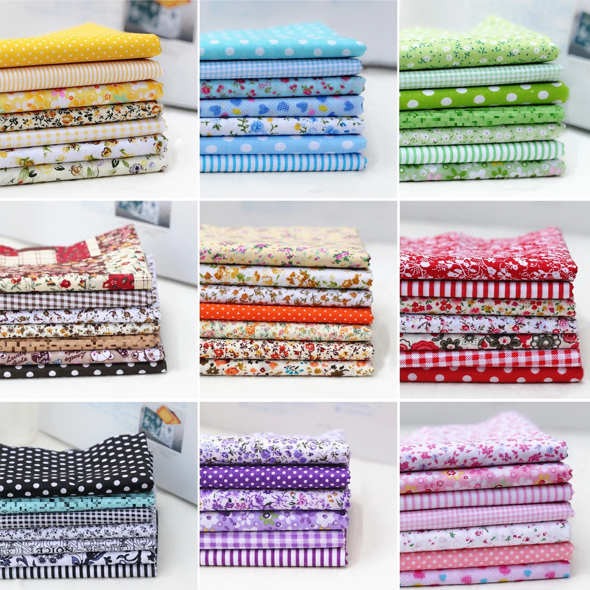 US $2.28 30% OFF|7 Chiếc Tự Làm Các Loại Hoa Văn In Hoa Miếng Dán Cường Lực Vải Cotton Vải Hàng Thủ Công Lưng May Quilting 25X25 Cm-trongVải từ Nhà & vườn trên AliExpress