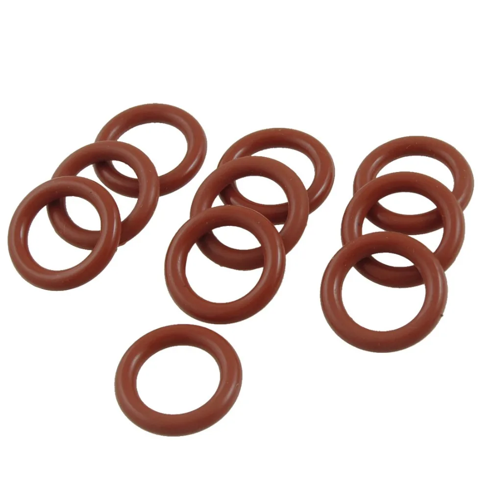 10 Pcs Automotive Air Conditioner 18mm x 3mm Silicone O Ring Oil