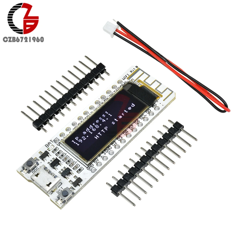 0 91 дюйма OLED ESP8266 беспроводная Wi-Fi макетная плата 128x32 P2014 IIC I2C SPI PWN Micro USB 32 Мб антенна