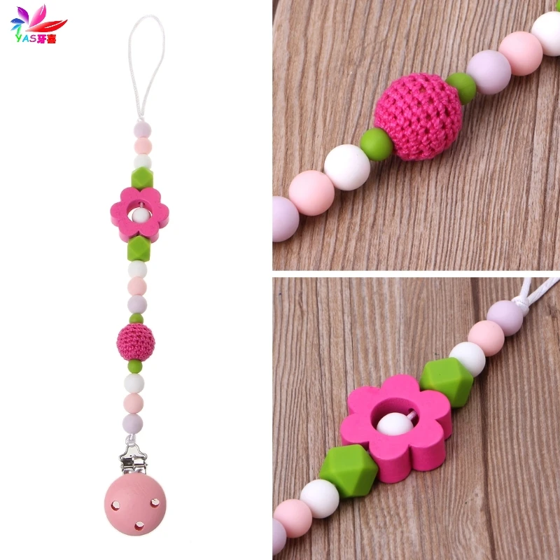 

Cute Pacifier Chain Baby Teething Dummy Pacifier Clip Infant Soother Nipple Strap Chain Gift