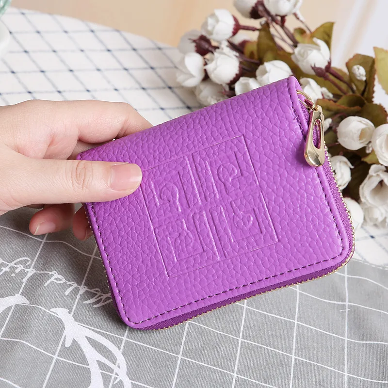 

2018 Card Holder Wallets Small Female Pillow Purse organ card female leather wallet purse new multi-card bit card zipper purse