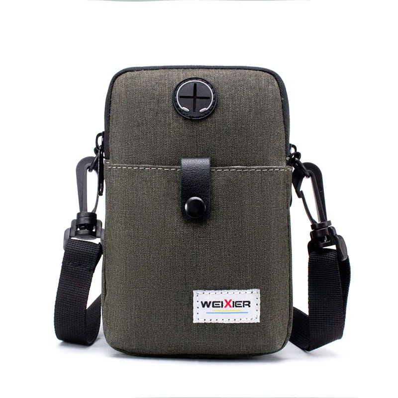 Модная мужская сумка через плечо с карманом для телефона, сумка через плечо для мужчин, многофункциональная Мужская маленькая сумка с клапаном - Цвет: 4