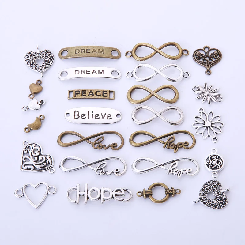 Vintage Metal Charms Connectors for Bracelets Handmade Fashion