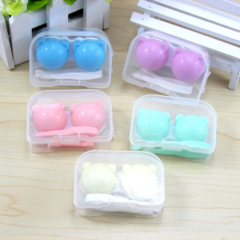 

LIUSVENTINA simple cute clear contact lens case for lenses container box for glasses