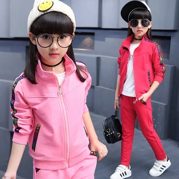 

Spring Girls Clothes Set Teenage Kids Clothing Children Sports Suit Long Sleeve Girls Sets Casual Tracksuit 6 8 10 12 Years