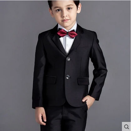 Новое поступление модных пиджаков для маленьких мальчиков детские блейзеры костюм для мальчиков на свадьбу выпускной бал официальный черный или синий костюм для мальчиков на свадьбу - Цвет: 4pcs