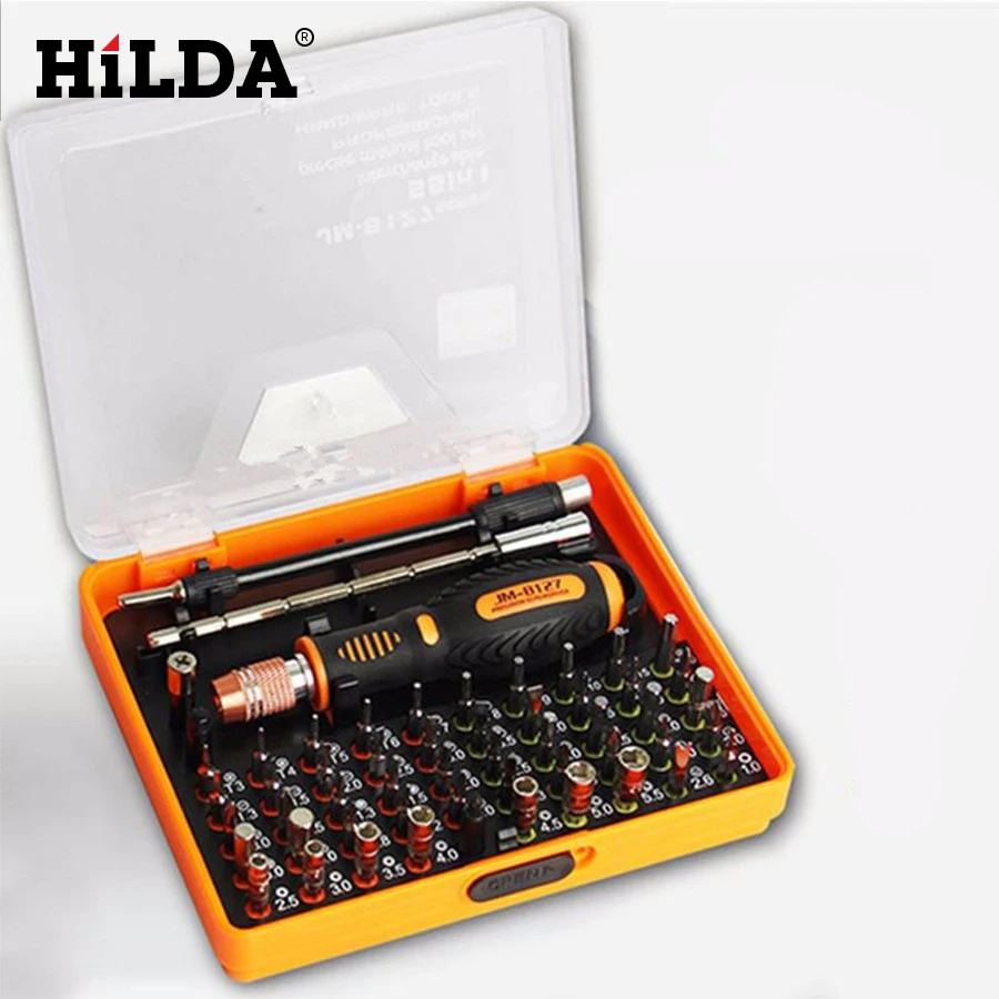 

HILDA 53 in 1 Multi-purpose Precision Magnetic Screwdriver Set for phone PC with Trox Hex Cross Flat Y Star Screw Driver