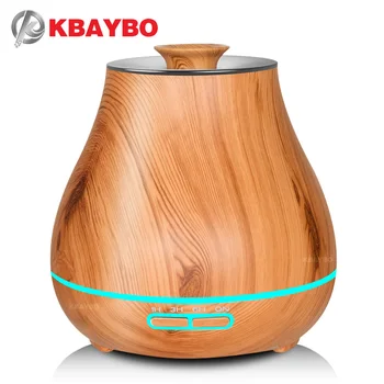 

Aroma Essential Oil Diffuser Ultrasonic Air Humidifier with Wood Grain electric LED Lights aroma diffuser for home