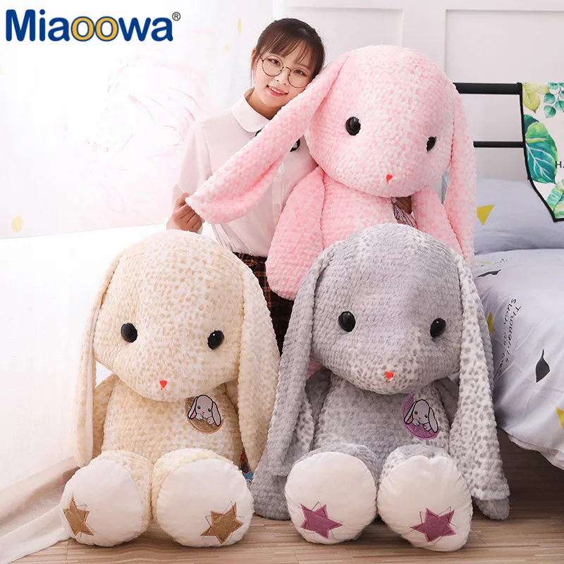

1pc 75CM Rabbit Plush Toy Soft Comfortable Padding For PP Cotton Baby Comfort Rabbit Toy For Children As A birthday present