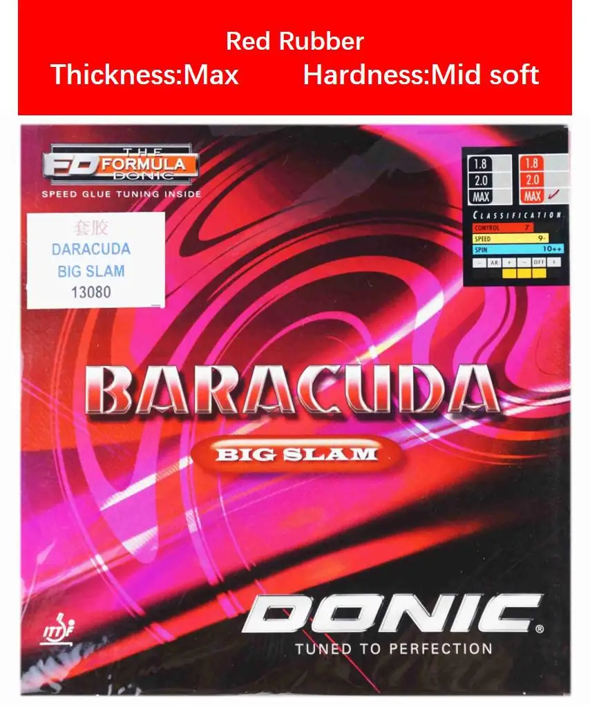 Donic Baracuda Big Slam Pips-in ракетка для настольного тенниса резиновая ракетка для пинг-понга с губкой Max - Цвет: M2 Red