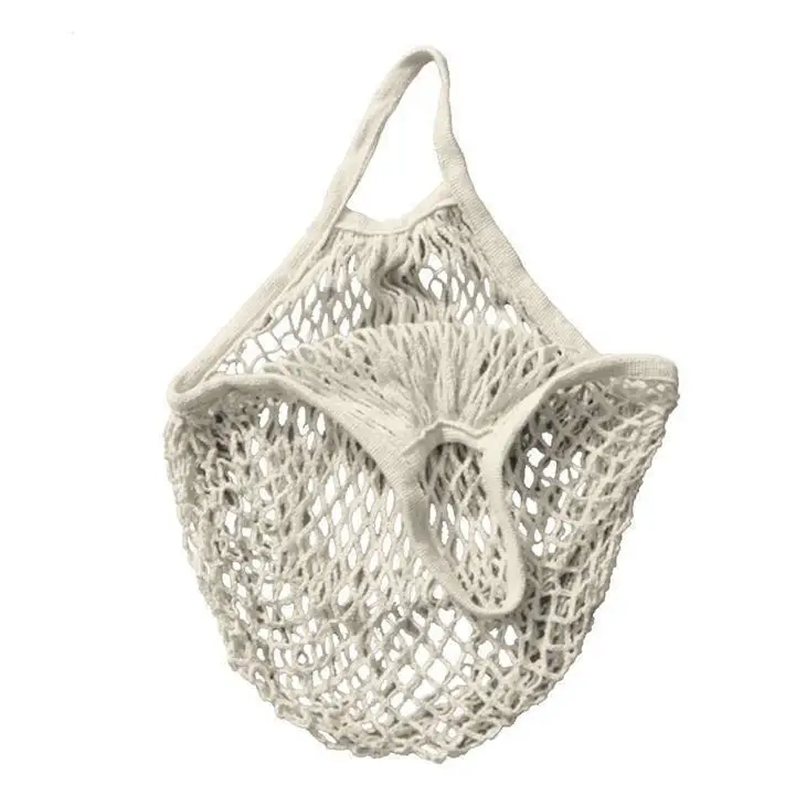 1PCS Large Cotton Totes Shopping Bags foldable Mesh Net String Shopping Bag Reusable Shopping bags Fruit Storage Handbag